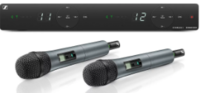 WIRELESS DUAL VOCAL SYSTEM: (2)SKM825-XSW HANDHELD TRANSMITTERS(CARDIOID, DYNAMIC 825) W/MUTE SWITCH